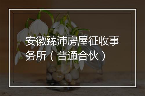 安徽臻沛房屋征收事务所（普通合伙）