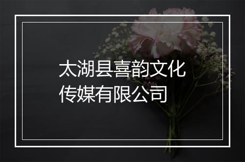 太湖县喜韵文化传媒有限公司