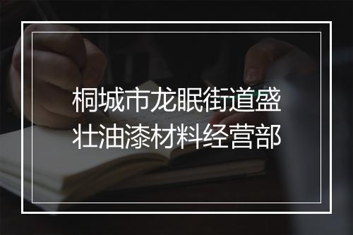桐城市龙眠街道盛壮油漆材料经营部