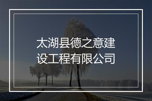太湖县德之意建设工程有限公司
