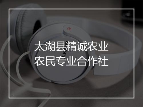 太湖县精诚农业农民专业合作社