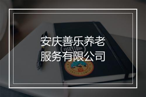 安庆善乐养老服务有限公司