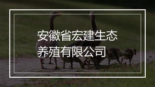 安徽省宏建生态养殖有限公司