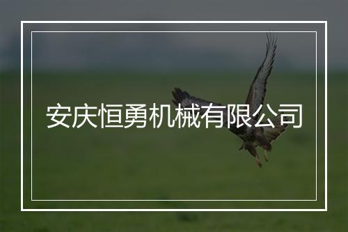 安庆恒勇机械有限公司