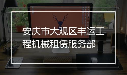安庆市大观区丰运工程机械租赁服务部