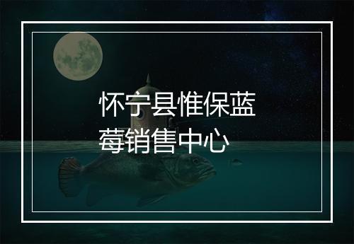 怀宁县惟保蓝莓销售中心