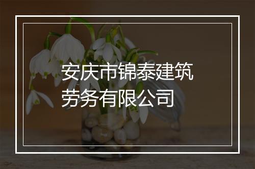 安庆市锦泰建筑劳务有限公司