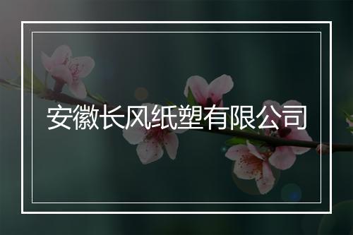 安徽长风纸塑有限公司