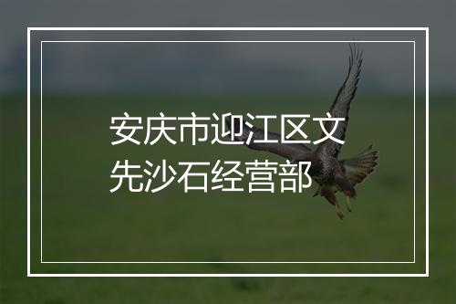 安庆市迎江区文先沙石经营部