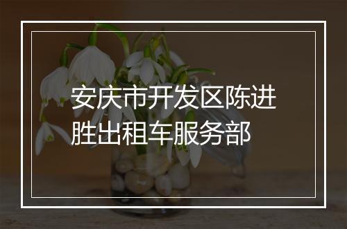 安庆市开发区陈进胜出租车服务部