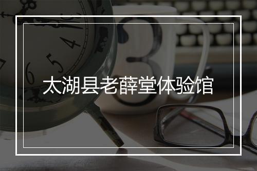 太湖县老薛堂体验馆