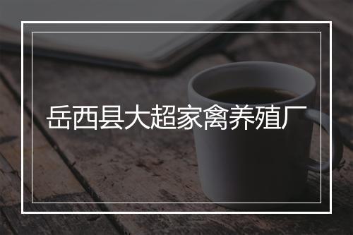 岳西县大超家禽养殖厂