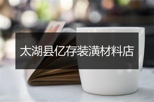 太湖县亿存装潢材料店