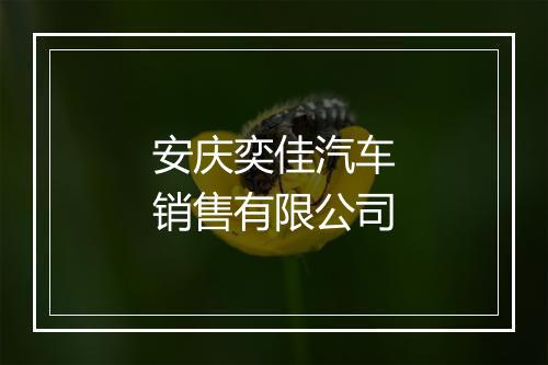 安庆奕佳汽车销售有限公司