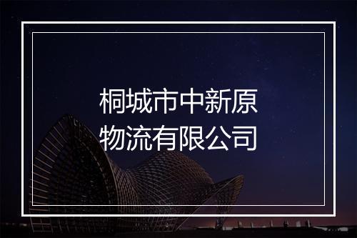 桐城市中新原物流有限公司