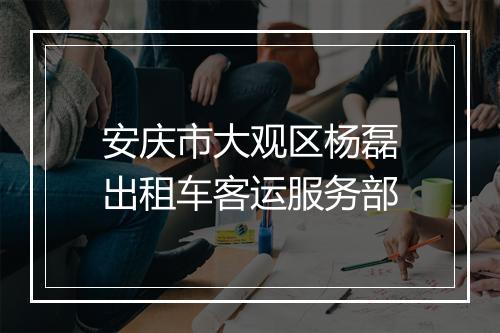 安庆市大观区杨磊出租车客运服务部