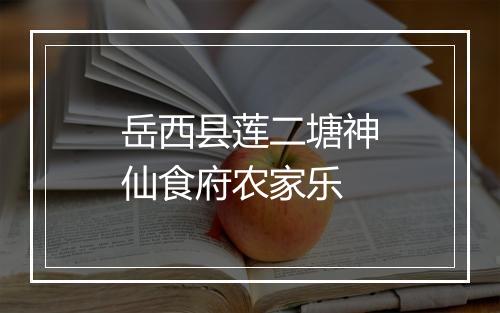 岳西县莲二塘神仙食府农家乐