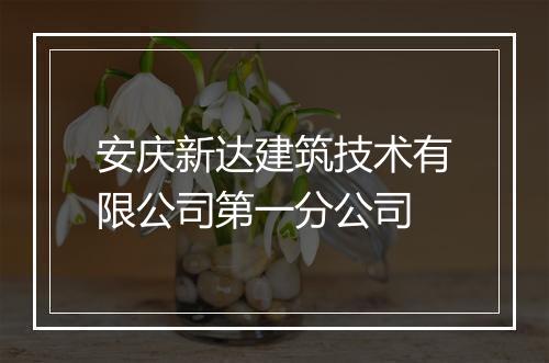 安庆新达建筑技术有限公司第一分公司