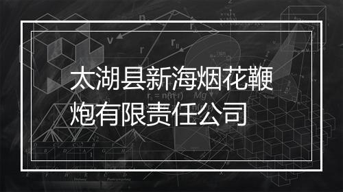太湖县新海烟花鞭炮有限责任公司