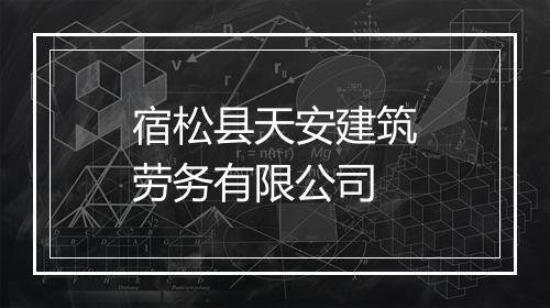 宿松县天安建筑劳务有限公司