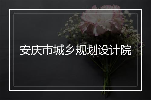安庆市城乡规划设计院