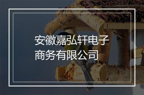 安徽嘉弘轩电子商务有限公司