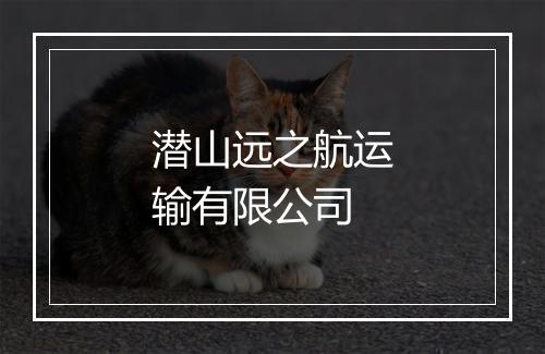潜山远之航运输有限公司