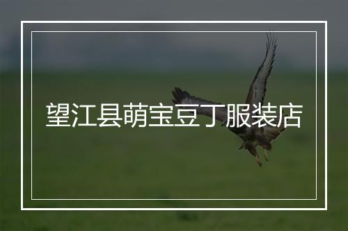 望江县萌宝豆丁服装店