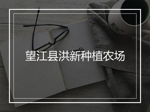 望江县洪新种植农场
