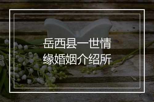 岳西县一世情缘婚姻介绍所
