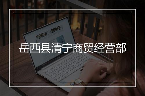 岳西县清宁商贸经营部