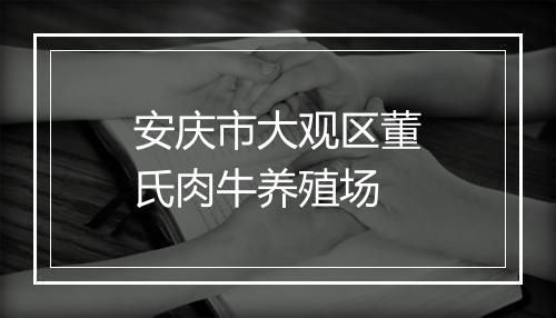 安庆市大观区董氏肉牛养殖场
