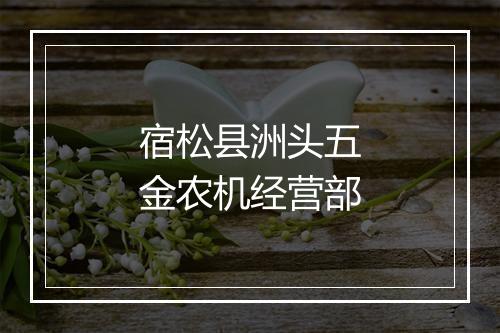 宿松县洲头五金农机经营部