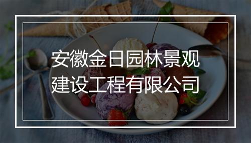 安徽金日园林景观建设工程有限公司