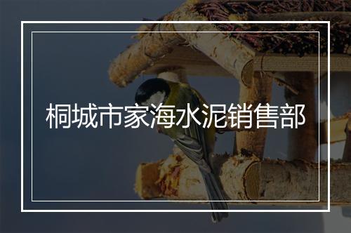 桐城市家海水泥销售部