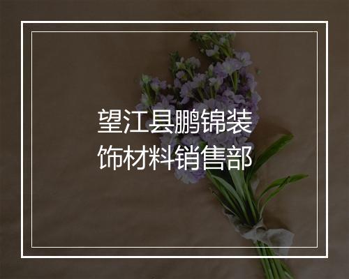 望江县鹏锦装饰材料销售部
