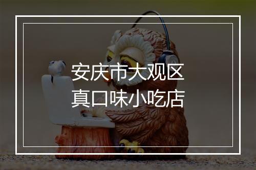 安庆市大观区真口味小吃店