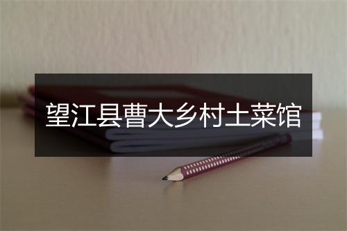 望江县曹大乡村土菜馆
