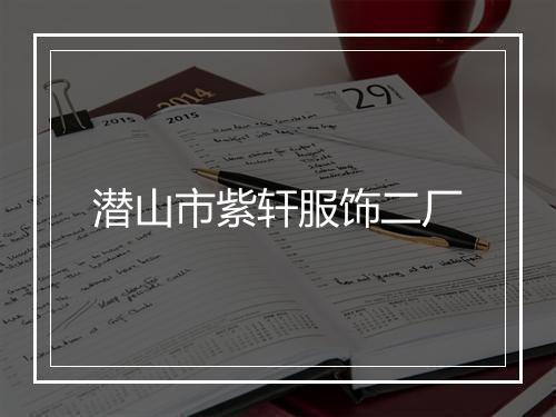 潜山市紫轩服饰二厂