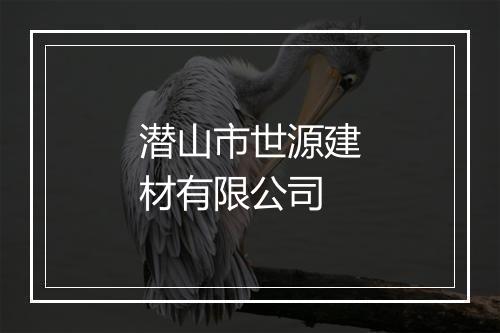 潜山市世源建材有限公司