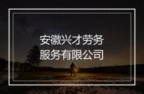 安徽兴才劳务服务有限公司