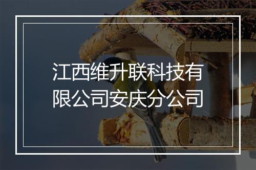 江西维升联科技有限公司安庆分公司
