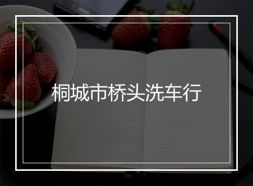 桐城市桥头洗车行
