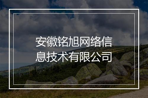 安徽铭旭网络信息技术有限公司