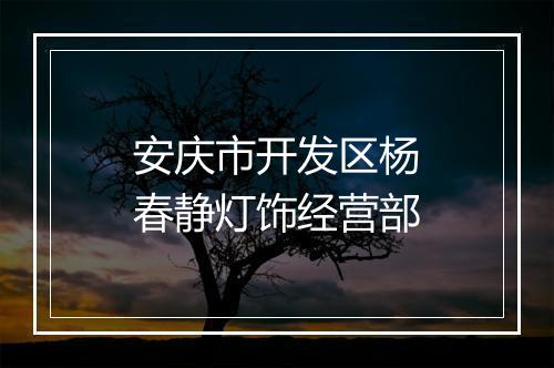 安庆市开发区杨春静灯饰经营部
