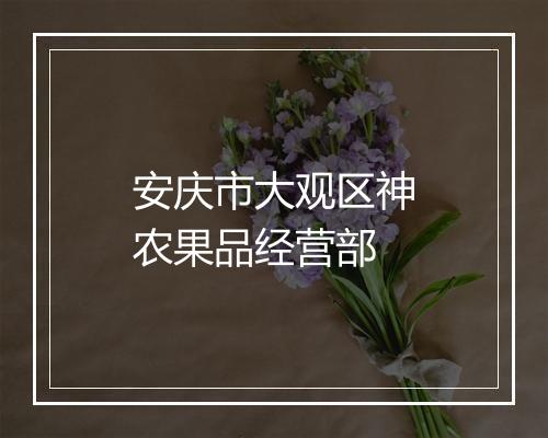安庆市大观区神农果品经营部