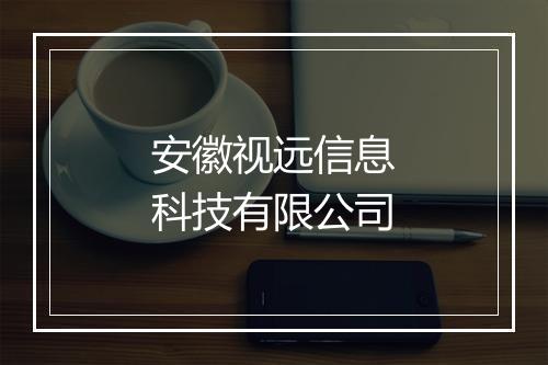 安徽视远信息科技有限公司