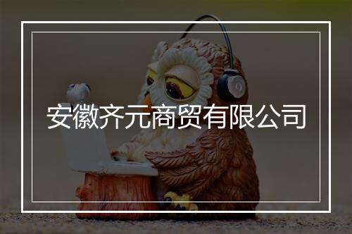 安徽齐元商贸有限公司