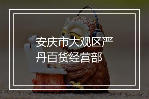 安庆市大观区严丹百货经营部