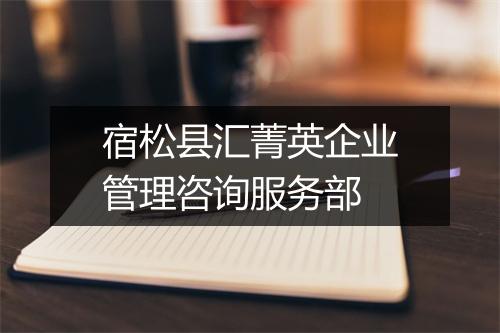 宿松县汇菁英企业管理咨询服务部